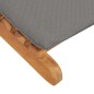 vidaXL Klappbare Sonnenliege mit Dunkelgrauer Auflage Massivholz Teak vidaXL Klappbare Sonnenliege mit Dunkelgrauer Auflage Massivholz Teak