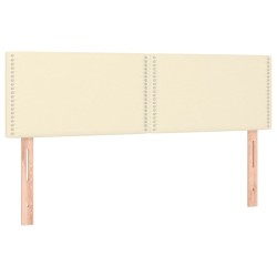 Kopfteile 2 Stk. Creme 72x5x78/88 cm Kunstleder