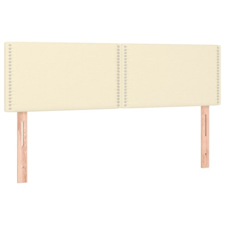 Kopfteile 2 Stk. Creme 72x5x78/88 cm Kunstleder