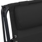 vidaXL Klappbarer Liegestuhl Textilene Schwarz vidaXL Klappbarer Liegestuhl Textilene Schwarz