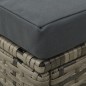 vidaXL 2-Sitzer-Gartensofa mit Teetisch und Hocker Poly Rattan Grau vidaXL 2-Sitzer-Gartensofa mit Teetisch und Hocker Poly Rattan Grau