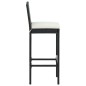 vidaXL Garten-Barhocker mit Kissen 4 Stk. Schwarz Poly Rattan vidaXL Garten-Barhocker mit Kissen 4 Stk. Schwarz Poly Rattan
