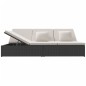 vidaXL Sonnenliege mit Auflagen Poly Rattan Schwarz vidaXL Sonnenliege mit Auflagen Poly Rattan Schwarz