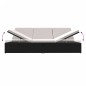 vidaXL Sonnenliege mit Auflagen Poly Rattan Schwarz vidaXL Sonnenliege mit Auflagen Poly Rattan Schwarz