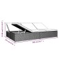 vidaXL Sonnenliege mit Auflagen Poly Rattan Schwarz vidaXL Sonnenliege mit Auflagen Poly Rattan Schwarz