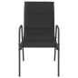 vidaXL Gartenstühle 6 Stk. Stahl und Textilene Schwarz vidaXL Gartenstühle 6 Stk. Stahl und Textilene Schwarz
