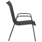 vidaXL Gartenstühle 6 Stk. Stahl und Textilene Schwarz vidaXL Gartenstühle 6 Stk. Stahl und Textilene Schwarz