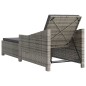 vidaXL Sonnenliege mit Dunkelgrauer Auflage Poly Rattan Grau vidaXL Sonnenliege mit Dunkelgrauer Auflage Poly Rattan Grau