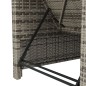 vidaXL Sonnenliege mit Dunkelgrauer Auflage Poly Rattan Grau vidaXL Sonnenliege mit Dunkelgrauer Auflage Poly Rattan Grau