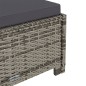 vidaXL Sonnenliege mit Dunkelgrauer Auflage Poly Rattan Grau vidaXL Sonnenliege mit Dunkelgrauer Auflage Poly Rattan Grau
