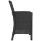 vidaXL Gartenstuhl mit Kissen PP Rattan Graphitgrau vidaXL Gartenstuhl mit Kissen PP Rattan Graphitgrau