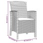 vidaXL Gartenstuhl mit Kissen PP Rattan Graphitgrau vidaXL Gartenstuhl mit Kissen PP Rattan Graphitgrau