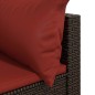 vidaXL Garten-Ecksofa mit Kissen Braun Poly Rattan vidaXL Garten-Ecksofa mit Kissen Braun Poly Rattan
