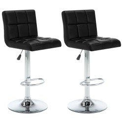 vidaXL Barhocker 2 Stk. Schwarz Kunstleder 