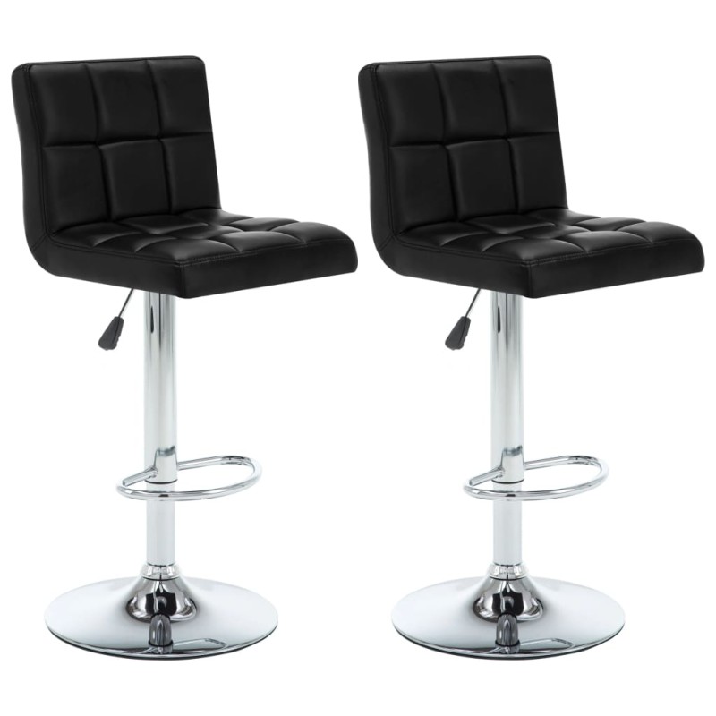 vidaXL Barhocker 2 Stk. Schwarz Kunstleder vidaXL Barhocker 2 Stk. Schwarz Kunstleder