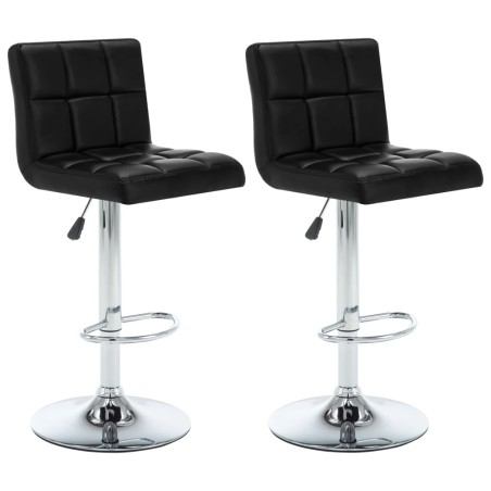 vidaXL Barhocker 2 Stk. Schwarz Kunstleder 