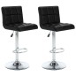 vidaXL Barhocker 2 Stk. Schwarz Kunstleder vidaXL Barhocker 2 Stk. Schwarz Kunstleder