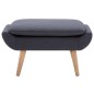vidaXL Hocker Stoffbezug 73 x 43 x 42 cm Dunkelgrau vidaXL Hocker Stoffbezug 73 x 43 x 42 cm Dunkelgrau