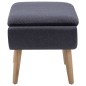 vidaXL Hocker Stoffbezug 73 x 43 x 42 cm Dunkelgrau vidaXL Hocker Stoffbezug 73 x 43 x 42 cm Dunkelgrau