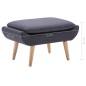 vidaXL Hocker Stoffbezug 73 x 43 x 42 cm Dunkelgrau vidaXL Hocker Stoffbezug 73 x 43 x 42 cm Dunkelgrau