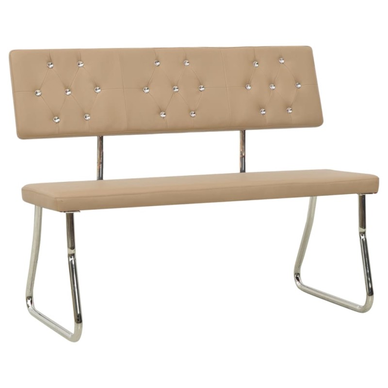 vidaXL Sitzbank 110 cm Cappuccino-Braun Kunstleder vidaXL Sitzbank 110 cm Cappuccino-Braun Kunstleder