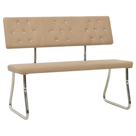 vidaXL Sitzbank 110 cm Cappuccino-Braun Kunstleder