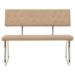 vidaXL Sitzbank 110 cm Cappuccino-Braun Kunstleder