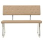 vidaXL Sitzbank 110 cm Cappuccino-Braun Kunstleder vidaXL Sitzbank 110 cm Cappuccino-Braun Kunstleder