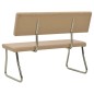 vidaXL Sitzbank 110 cm Cappuccino-Braun Kunstleder vidaXL Sitzbank 110 cm Cappuccino-Braun Kunstleder