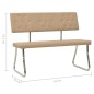 vidaXL Sitzbank 110 cm Cappuccino-Braun Kunstleder vidaXL Sitzbank 110 cm Cappuccino-Braun Kunstleder