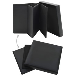 vidaXL Hocker mit Stauraum Schwarz Kunstleder 