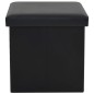 vidaXL Hocker mit Stauraum Schwarz Kunstleder vidaXL Hocker mit Stauraum Schwarz Kunstleder