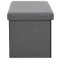 vidaXL Faltbare Sitzbank Leinenoptik 76×38×38 cm Dunkelgrau vidaXL Faltbare Sitzbank Leinenoptik 76×38×38 cm Dunkelgrau