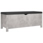 vidaXL Sitzbank mit Stauraum und Kissen Betongrau 105x40x45cm vidaXL Sitzbank mit Stauraum und Kissen Betongrau 105x40x45cm
