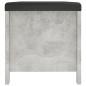 vidaXL Sitzbank mit Stauraum und Kissen Betongrau 105x40x45cm vidaXL Sitzbank mit Stauraum und Kissen Betongrau 105x40x45cm