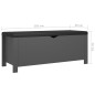 vidaXL Sitzbank mit Stauraum und Kissen Grau 105x40x45cm Holzwerkstoff vidaXL Sitzbank mit Stauraum und Kissen Grau 105x40x45cm Holzwerkstoff