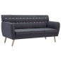 vidaXL 3-Sitzer-Sofa Stoff 172x70x82 cm Dunkelgrau vidaXL 3-Sitzer-Sofa Stoff 172x70x82 cm Dunkelgrau
