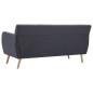 vidaXL 3-Sitzer-Sofa Stoff 172x70x82 cm Dunkelgrau vidaXL 3-Sitzer-Sofa Stoff 172x70x82 cm Dunkelgrau