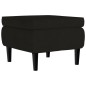 vidaXL Hocker mit Holzbeinen Schwarz Samt vidaXL Hocker mit Holzbeinen Schwarz Samt