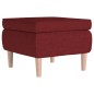 vidaXL Hocker mit Holzbeinen Weinrot Stoff vidaXL Hocker mit Holzbeinen Weinrot Stoff