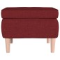 vidaXL Hocker mit Holzbeinen Weinrot Stoff vidaXL Hocker mit Holzbeinen Weinrot Stoff