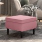 vidaXL Hocker mit Holzbeinen Rosa Samt vidaXL Hocker mit Holzbeinen Rosa Samt