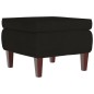 vidaXL Hocker mit Holzbeinen Schwarz Samt vidaXL Hocker mit Holzbeinen Schwarz Samt