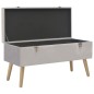 vidaXL Bank mit Stauraum 80 cm Grau Samt vidaXL Bank mit Stauraum 80 cm Grau Samt