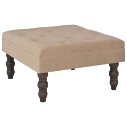 vidaXL Hocker Beige 60 x 60 x 36 cm Samt