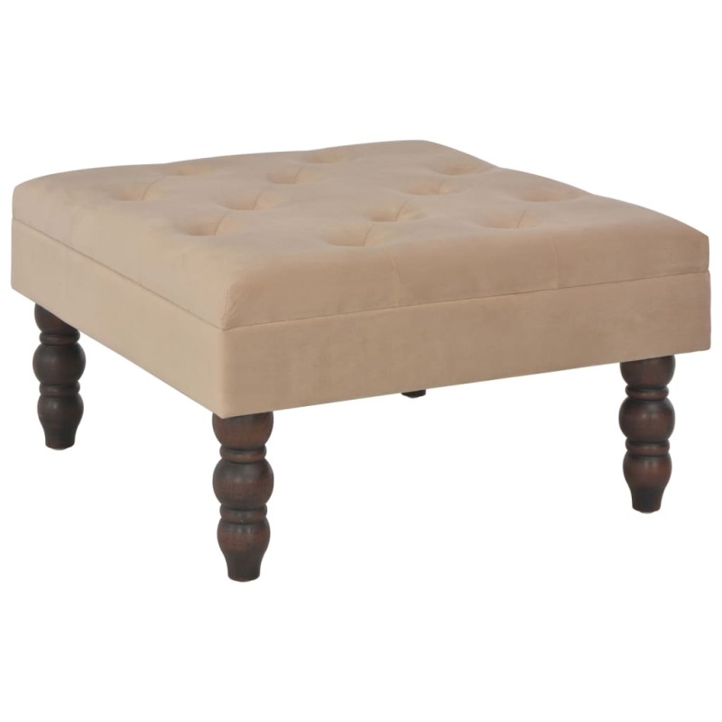vidaXL Hocker Beige 60 x 60 x 36 cm Samt vidaXL Hocker Beige 60 x 60 x 36 cm Samt