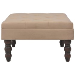 vidaXL Hocker Beige 60 x 60 x 36 cm Samt