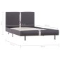 vidaXL Bettgestell Grau Kunstleder 90x200 cm vidaXL Bettgestell Grau Kunstleder 90x200 cm