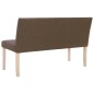 vidaXL Sitzbank 139,5 cm Braun Polyester vidaXL Sitzbank 139,5 cm Braun Polyester