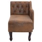 vidaXL Chaiselongue Braun Wildleder-Optik vidaXL Chaiselongue Braun Wildleder-Optik